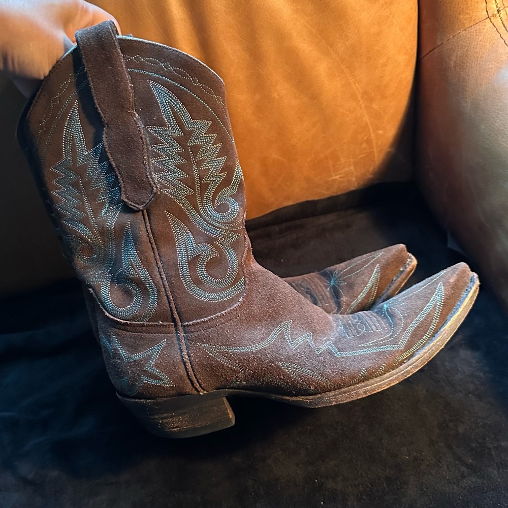 Old Gringo cowboy boots brown suede embroidered coastal cowgirl leather western - Picture 6 of 17